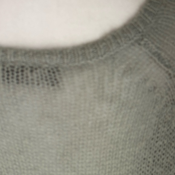 Wooden Ships Paola Buendia Sweater Medium/Large Gray Anchor Loose Knit Slouchy - Picture 5 of 7